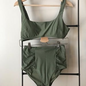 Aerie high waisted swim set